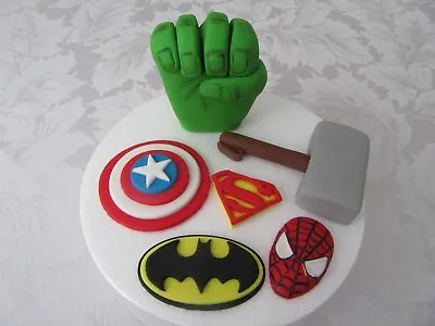 Edible Handmade Marvel Avengers Superhero Cake Topper Sugar Paste Decoration* • £22.99