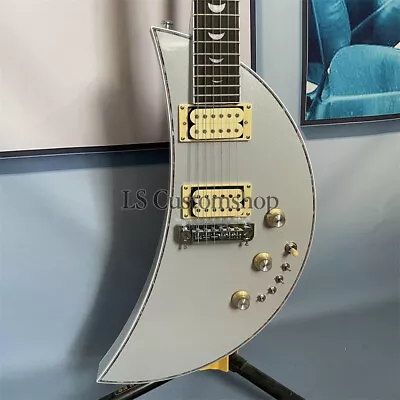 Factory Moonsault Electric Guitar Silver Solid Body Rosewood Fretboard Fast Ship • $216.60