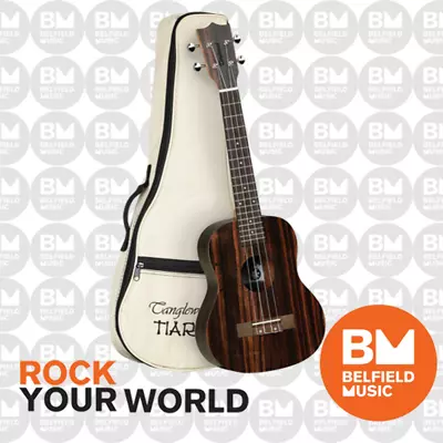 $179 • Buy Tanglewood TWT19 Tiare Tenor Ukulele All Figured Ebony Uke W/ Bag - Brand New