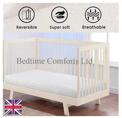 Bedtime Comforts Waterproof Baby Toddler Cot Crib Bed Mattress Quilted - 3 SIZES • £49.99