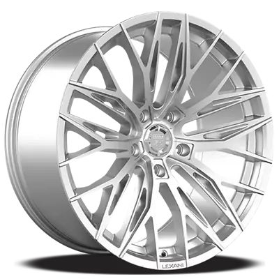 20 Inch 20x9 Lexani ARIES Silver Wheels Rims 5x4.5 5x114.3 +40 • $1762.36