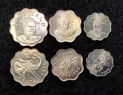 $7.45 • Buy Swaziland 3 Coins Set 5, 10, 20 Cents UNC World Coins