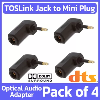 4 Pack TOSLink Optical Jack To 3.5mm Mini Plug Adapter 90 Degree Angle Converter • $9.99