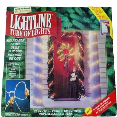 Vintage 1994 Mr Christmas LightLine Tubes Of Lights In Motion Red Variable Spd • $24.99