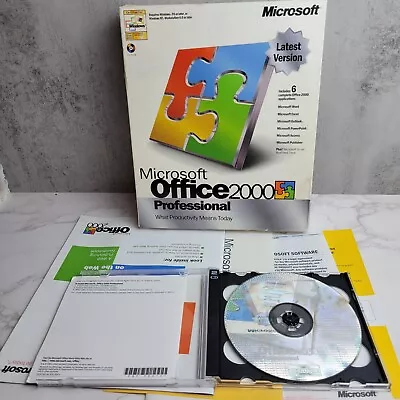 Microsoft Office 2000 Professional Windows Software With Product Key • $37.99