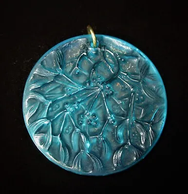 VINTAGE 1980's MISTLETOE CRYSTAL ORNAMENT - PENDANT BY LALIQUE FRANCE • $87.50