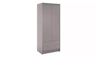 Malibu 2 Door 2 Drawer Wardrobe - Grey • £80