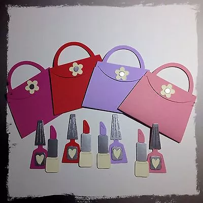 Handbag Lipstick And Nail Varnish Prom Ball Set Die Cuts (Cards/Scrapbook) • £2.50