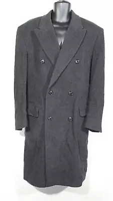 Scott International Wool Cashmere Coat 42  Grey Overcoat Thick Heavy Mens • $62.24