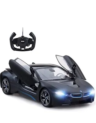 RASTAR Radio Control Car Matt Black BMW I8 1:14 • $44.99