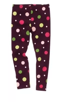 New Gymboree PUPS And KISSES Baby Girl's Polka Dot Plum Leggings Size 3 • $12