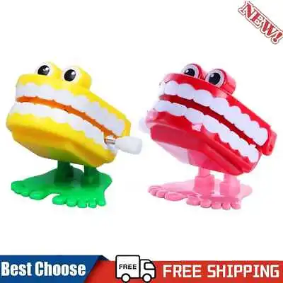 Wind Up Clockwork Toy Chattering Funny Cute Walking Teeth Mechanical Toys • £2.99