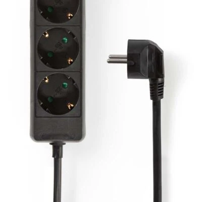 £13.92 • Buy Extension Lead European F Schuko Mains Power 3 Gang Way Plug Socket 1.5m Black
