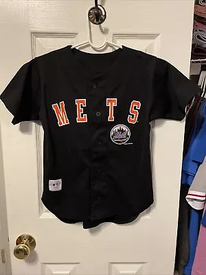 New York Mets Baseball MLB Genuine Merchandise Boys Black Jersey Size Small • $20