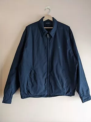 £14.95 • Buy Vintage Nautica Tartan / Navy Full Zip Reversible Harrington Jacket - Men's XL