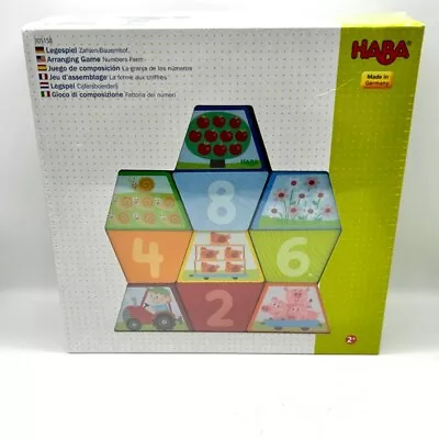 Haba Numbers Farm Arranging Game Age 2+ Wood Blocks Farm Counting Quantities New • $28.95