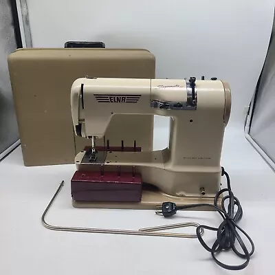 Elna Supermatic Sewing Machine With Case And Accessories • $192.65