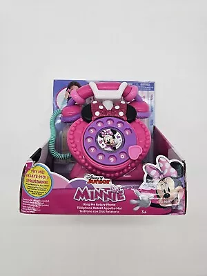 Disney Junior Minnie Mouse Ring Me Rotary Pretend Play Phone Lights & Sounds NEW • $17.49