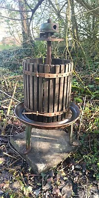 Large Vintage Antique Cast Iron Apple/cider Fruit Press 35L Restoration Project • $246.63