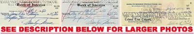 Marilyn Monroe Signed Bank Checks (3) Rare 5x7 Photos • $13.98