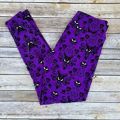 Haunted Mansion Wallpaper Ghost Halloween Women's Leggings OS One Size 2-12 • £24.33