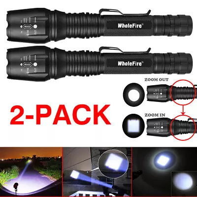 Super Bright 990000LM Tactical LED Powerful Flashlight Rechargeable Zoom Torch • $16.98