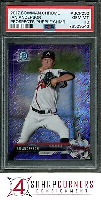 2017 Bowman Chrome Purple Shimmer Ian Anderson Rc Pop 2 Psa 10 B3709369-543 • $13.49