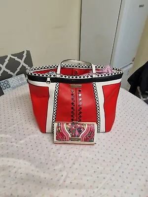 £14.99 • Buy River Island Large Bag And Purse ,red/black /white