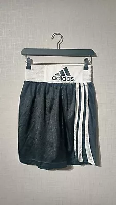 £14.99 • Buy Adidas Boxing Shorts White 3 Stripes Lightweight Size XS  Black White Polyester