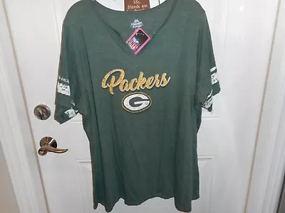 Green Bay Packers Majestic New With Tags Women Plus Size 2X NFL Team Apparel. • $19.99