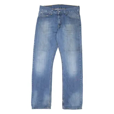 LEVI'S 506 Jeans Mens Blue Regular Straight Stone Wash W32 L34 • £22.99