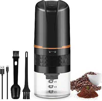 Electric Coffee Grinder Rechargeable Ceramic Burr Coffee Grinder With Adjustabl • $39.22