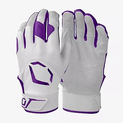 EvoShield White/Purple Standout Batting Gloves Adult (Pair) • $12.95