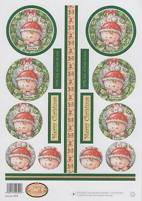 Fairy Doodles A4 Die Cut Decoupage Paper Christmas Circle Stackers - BCFD0020 • £1.99