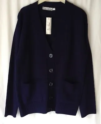 £17.50 • Buy New Ladies Acrylic Knitted V Neck Plain Cardigan With Pockets*22 Colours*6 Sizes