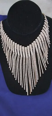 INC International Concepts Necklace- Jewel Bib With Rhinestones No Missing Stone • $12.99