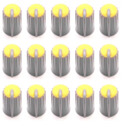 15PCS Replacement Rotary Control Knob Cap For MACKIE CFX16 6mm D Shaft (Yellow) • $10.99