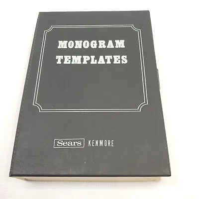 Vintage Sears Kenmore Monogram Templates 26 Pieces W Case Sewing Machine Parts • $19.95