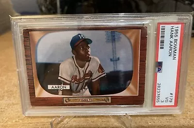 1955 Bowman Hank Aaron #179 PSA 3 HOF • $200