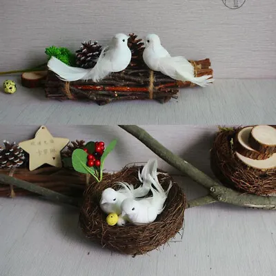 Artificial Simulation PeaceFoam Feather Birds Wedding Crafts Ornament • £5.02