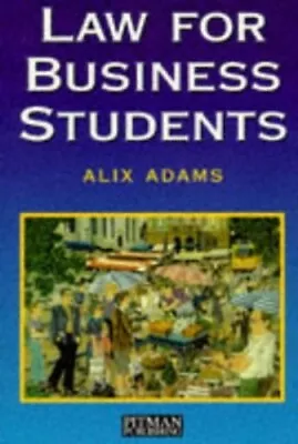 Law For Business Students By Adams Ms Alix Paperback Book The Cheap Fast Free • £3.49