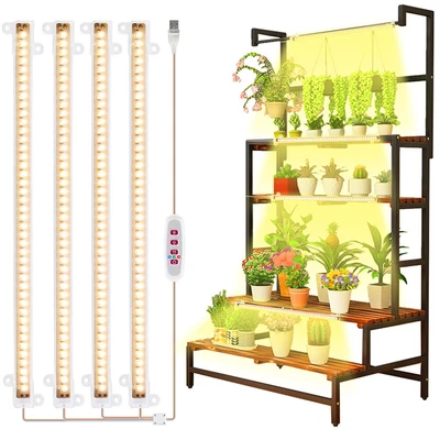 £8.69 • Buy LED Grow Light Tube Strip 1-4 Bar Full Spectrum Plant Lamp For Indoor Flower Veg