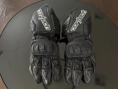 Cortech Impulse RR Leather Motorcycle Racing Gloves Men’s Black (Large) • $69