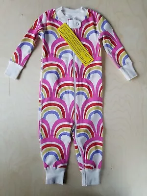 Nwt Hanna Andersson Rainbow Print Zipper Sleeper Pajama 70 6-12 • $28.99