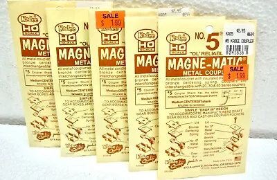 Lot Of 5 HO Kadee #5 Magne-Matic Couplers-2 Per Pack • $19.95