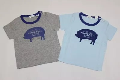 Brand New Country Road Baby Boys Blue Pig Short Sleeve Shirts Size 0-3m • $8.95