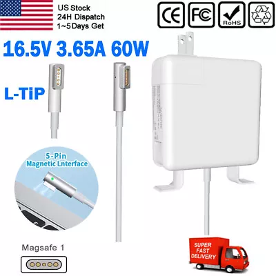 60W L-tip AC Adapter Charger For MacBook Pro13 15 17 2009-2012 A1278 A1342 A1344 • $11.95