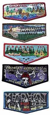 OA (BSA) Patch Lot Of 5 Croatan Lodge #117 Patches  (c) • $14.99