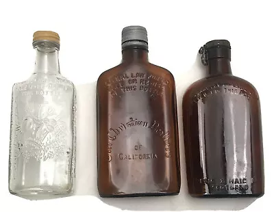 Vintage Whiskey Bottles; Christian Bros Schenley Haig & Haig 40's - 60's Flasks • $35.99