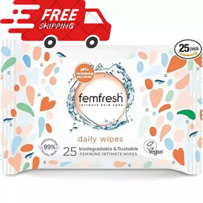 £2.57 • Buy Femfresh Intimate Wipes - Flushable & Biodegradable Disposable Feminine Hygiene